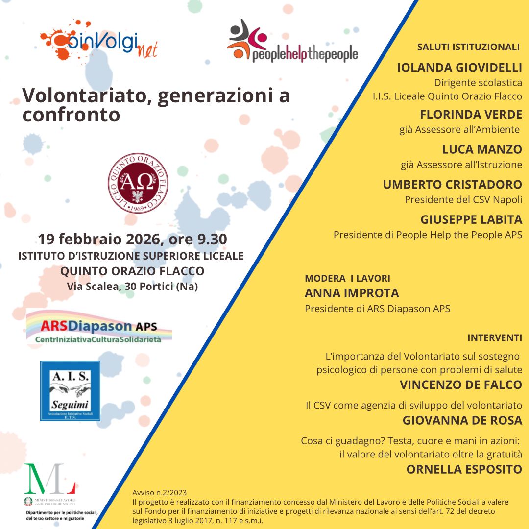 Al momento stai visualizzando Volontariato, generazioni a confronto: ARS Diapason al Liceo Quinto Orazio Flacco di Portici